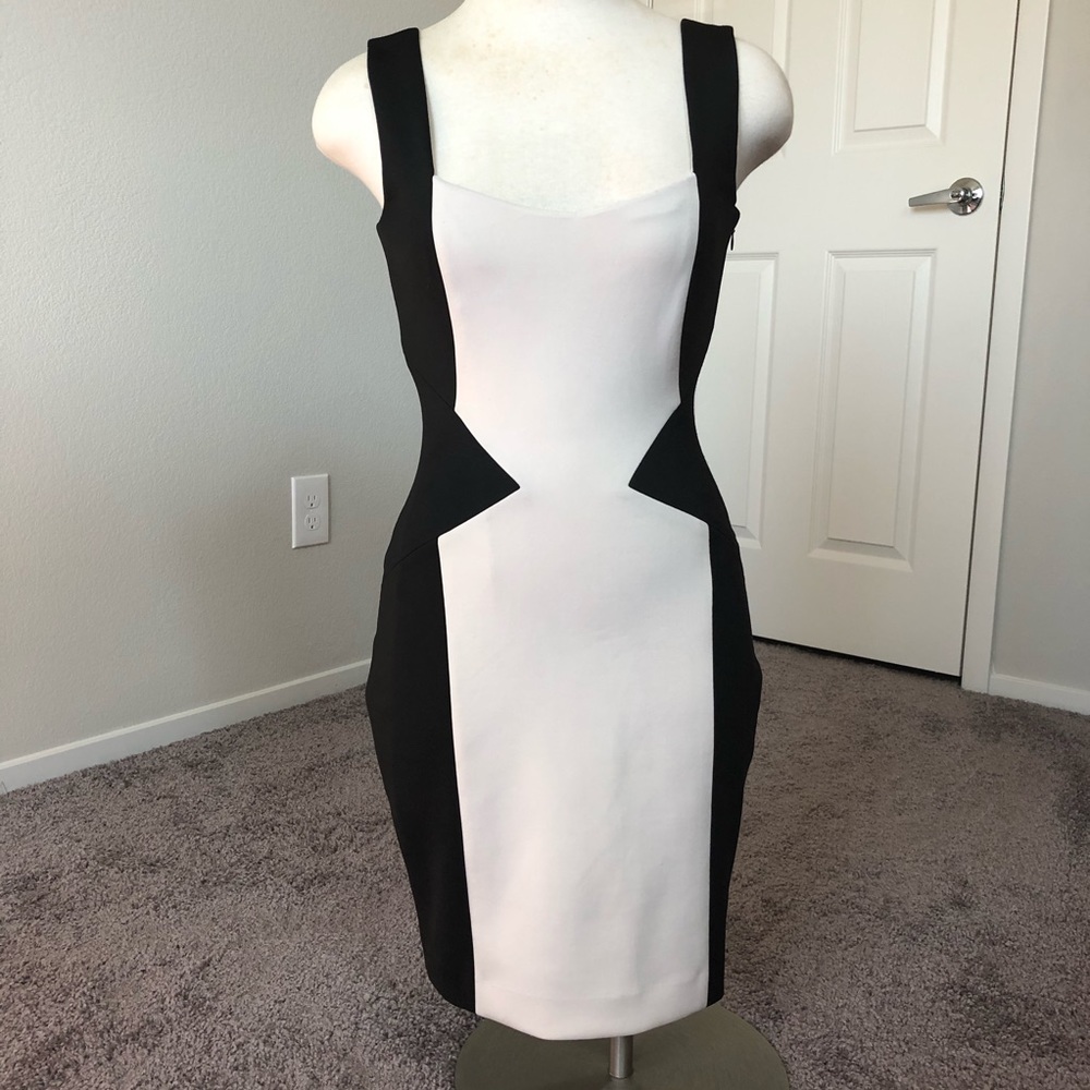Guess Bodycon Colorblock Sleeveless Cocktail Dress